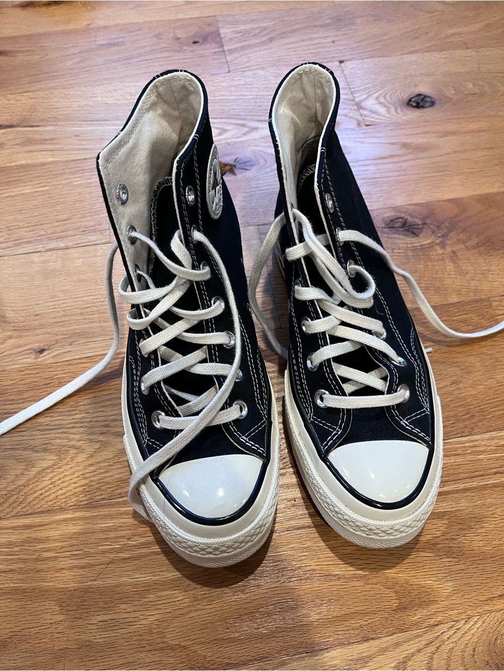 Converse Black High Top Sneakers with White Accents